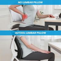 Almohada de soporte lumbar para silla de oficina, automóvil, computadora, almohada de respaldo para silla de juegos, cojín de espuma viscoelástica, alivia el dolor de espalda, mejora la postura, cubierta de malla, correas de hombro ajustables dobles - details 2