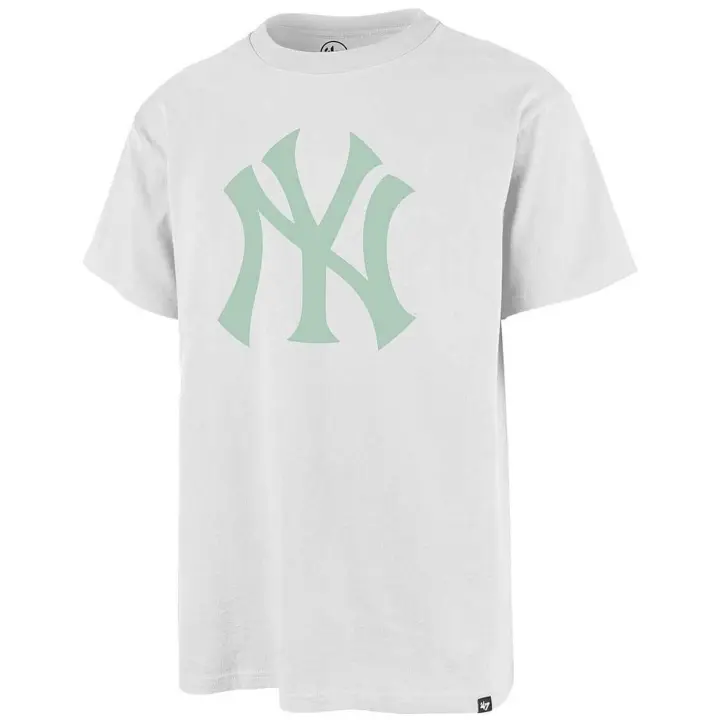 Camiseta de Manga Corta 47'Brand Mlb New York Yankees Backer para unisex en color blanco - 1