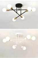 Modern LED Chandelier Ajustable De E27 Para Sala De Estar Dormitorio Café Comedor Iluminación Calor Y Frío Luz De Techo Metálica Para Espacios De 5-10 M2 - details 11