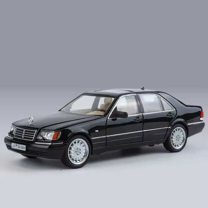 Coche De Escala Mercedes Benz S320 W140 1:24 Miniatura De Aleación Con Sonido Y Luz Vehículo Colección Juguete Para Niños Regalo Material Metálico - 1