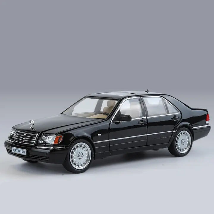Coche De Escala Mercedes Benz S320 W140 1:24 Miniatura De Aleación Con Sonido Y Luz Vehículo Colección Juguete Para Niños Regalo Material Metálico - 1