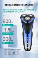 VGR Afeitadora Eléctrica Profesional Para Hombres Trimmer De Barba Flotante IPX7 Impermeable Carga Rechargeable V-306 Triple Hoja Acero Inoxidable - details 7