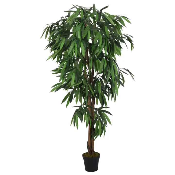 vidaXL Árbol de Mango Artificial con Hojas Planta Decoración Verde Dimensiones 80 cm (300 hojas),  120 cm (450 hojas),  150 cm (600 hojas) y mas - 1