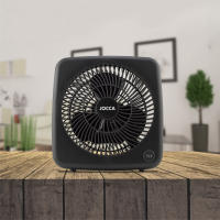 Mini ventilador Jocca de diseño compacto y elegante con estructura robusta con esquinas redondeadas, 2 velocidades de gran caudal de aire, 3 aspas, 30W de potencia y asa para fácil transporte - details 1