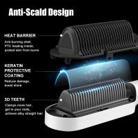 🎁【Detalles para Mamá】Cepillo alisador de pelo iónico negativo, peine caliente con pantalla LED, antiquemaduras, apagado automático, calentamiento rápido, 30 ajustes de temperatura para casa, de viaje y salones de belleza - details 4
