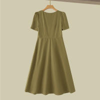 Vestido Elegante De Noche ZANZEA Para Mujer Vintage Con Cuello Cuadrado Y Lazo Vestido Largo De Verano Con Manga Puff Silueta Ajustada Y Flared - details 8
