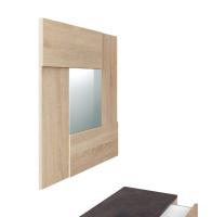 Meimon Recibidor-consola con espejo en acabado blanco, con cajón de MDF, guías metálicas y tacos ABS. Mueble de 79 cm de altura, 92 cm de ancho y 33 cm de profundidad, con espejo de 70 cm. Peso máximo soportado 25 kg. - details 2