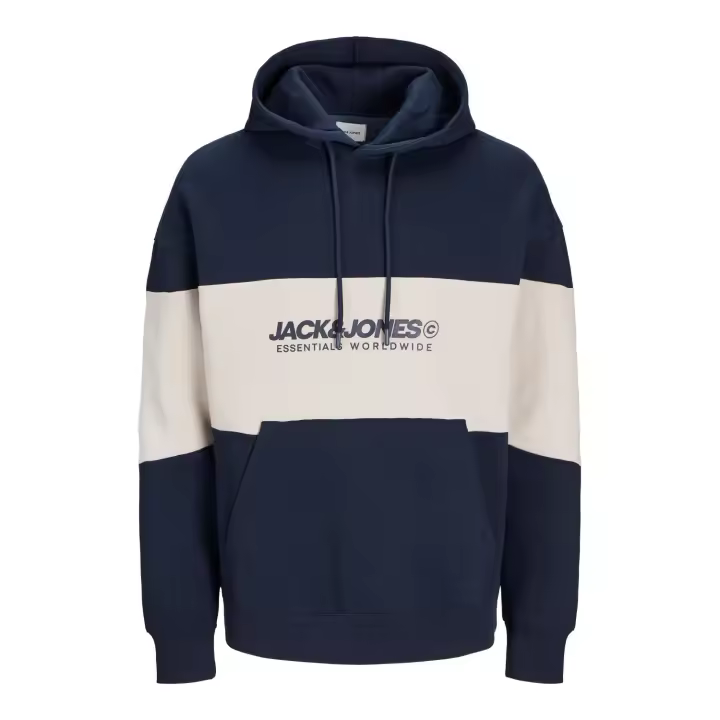 Jack & Jones Hombre Sudadera con Capucha Sky Captian Tostada Logo Estampado Moda Casual Informal Ref 256590 - 1