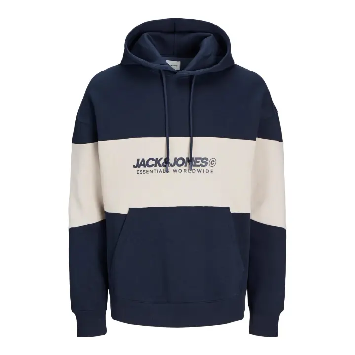 Jack & Jones Hombre Sudadera con Capucha Sky Captian Tostada Logo Estampado Moda Casual Informal Ref 256590 - 1