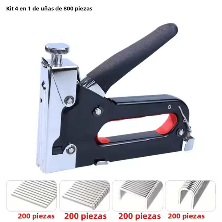 Herramienta De Pistoleta De Uñas Multifuncional 4-en-1 Duradera Semi-Automática Para Decoración De Hogar Camping Uso Industrial 4000/800 Piezas - 1