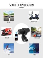 Cámara De Bicicleta De Montaña 1080P HD DVR Para Motocicleta Registador De Conducción Camara Para Casco Exterior Carga Removible Hasta 128G - details 11