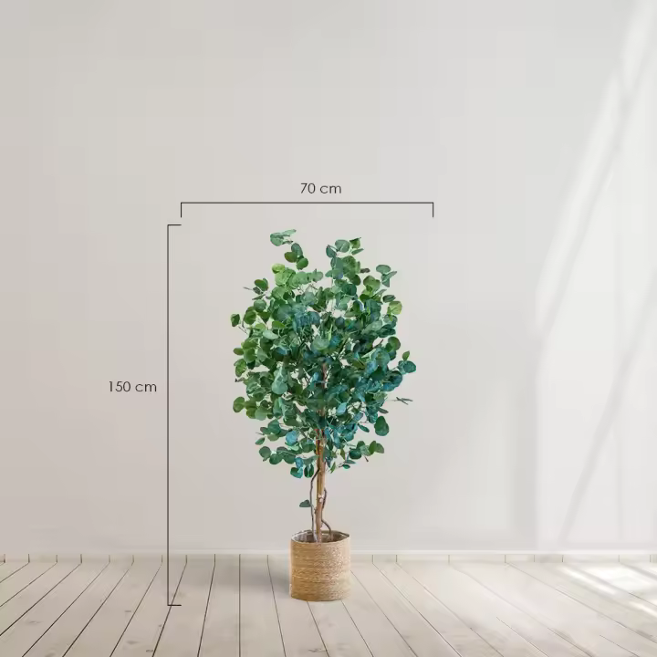 Planta artificial MAIA SHOP Eucalipto Artificial árbol. Decoración hogar. Decoración oficina, hoteles, eventos, bodas. Disponible en varios tamaños: Altura de 105 cm, 150 cm y 180 cm - 1