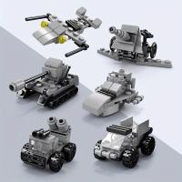 Juguetes De Bloques Para Niños 6 En 1 137 Piezas Cannon Arrastrado Vehículo Blindado Bloques De Construcción Ensamblados Regalos De Cumpleaños - details 5