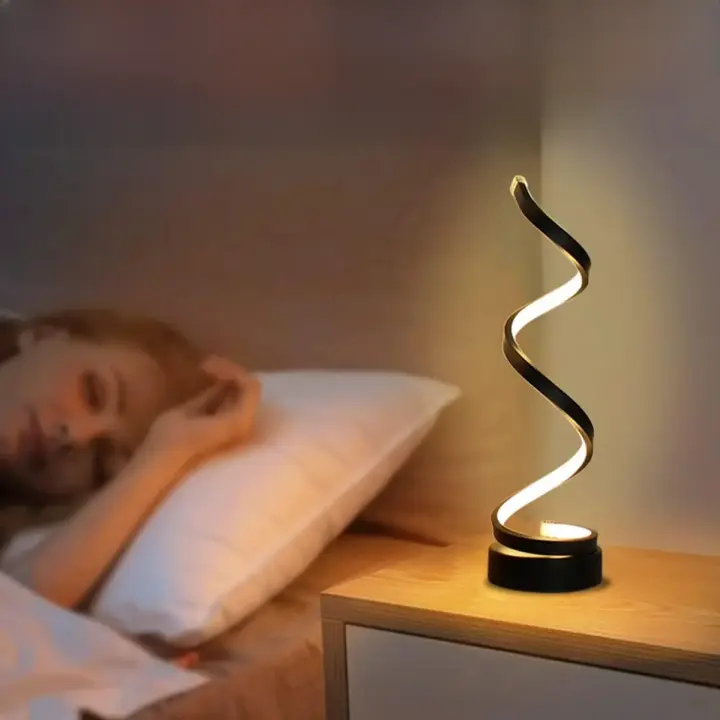 Lámpara De Mesa Moderna Minimalista Ajustable En Color Para Dormitorio Sala De Estar Oficina Luz De Escritorio De Bajo Consumo Black Iron - 1