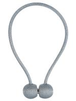 Amarras De Cortina Gris Con Hebilla Magnética Para Sala De Estar Y Dormitorio Fijación Sólida De 100% Poliéster - details 4