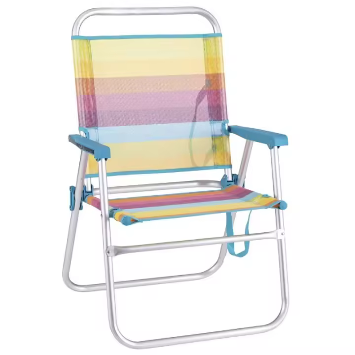 Monty Silla Playa Aluminio y Textileno Multicolor Rainbow 57x50x88m - 1
