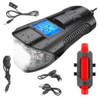 Luz para Bicicleta con Cuentakilómetros y Bocina Recargable USB, el interior Bike Delantera y Luz Trasera Bicicleta, Velocímetro Impermeable LED Luz Bicicleta Set, Luz Bicicleta para Carretera y Montaña Segurad PARA LA Noche - details 4