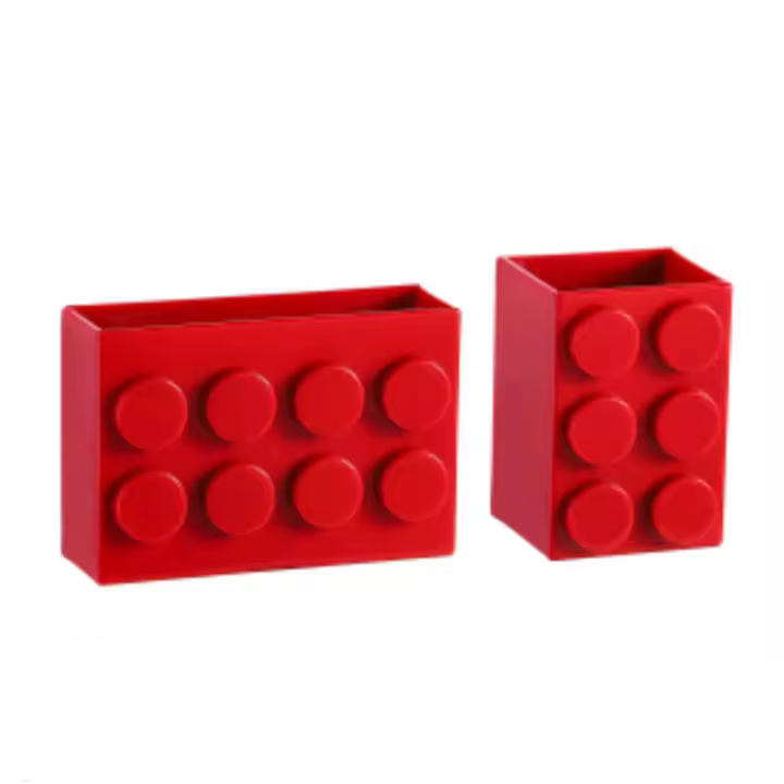 2PCS/set Caja De Almacenamiento Magnética En Forma De Bloque Organizador Para Nevera Adhesivo En La Pared Caja De Almacenamiento Para Puerta De Nevera Sin Perforar - 1