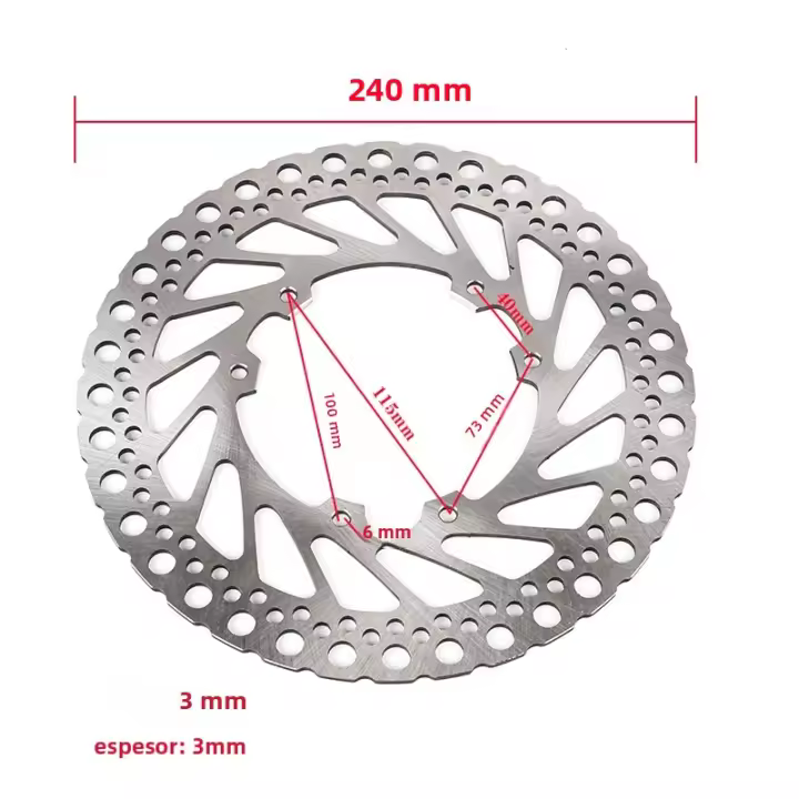 Disco De Freno Delantero Y Trasero 240mm Para Honda CR125R 250R 02-08 CRF250R 250X 04-17 CRF450R / RX 450X Metal Resistente Al Desgaste - 1