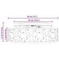 Lámparas de techo vidaXL con pantalla estrellada Gris Ø 38 cm Tela E27 - details 7