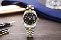 Reloj De Lujo Para Hombre CHRONOS Con Diamantes Resistentes Al Agua De Acero Inoxidable Calendario Bicolor Moda Y Casual - details 5