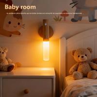 Lámpara De Pared LED Recargable Con Sensor De Movimiento Inteligente Para Pasillo Dormitorio Escaleras Baño Armarios Decoración Luz Nocturna Portátil Magnética - details 4