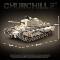 Bloques De Construcción Militar Sherman M4A3 Tanque Medio UK Churchill KV-1 Panzer IV T-34 Juguetes Educativos Para Niños Regalos Para Adultos - details 20