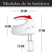 BATIDORA DE VARILLAS AMASADORA DE MANO 5 VELOCIDADES 250W ACCESORIOS INCLUIDOS MP-BV250 - details 2