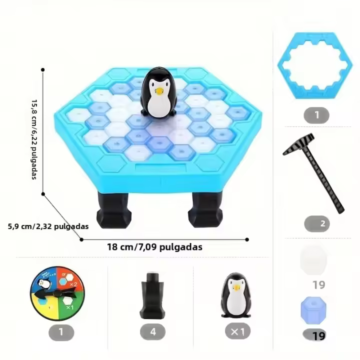 Juguete De Rescate Del Pingüino Con Icebreaker Para Niños Y Niñas Juego De Lógica Y Enseñanza Temprana De Plástico Unisex - 1