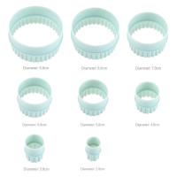 8pcs Cortadores De Galletas Redondos De Color Verde Claro Doble Cara Para La Cocina Herramientas De Cocina Ecológicas - details 5