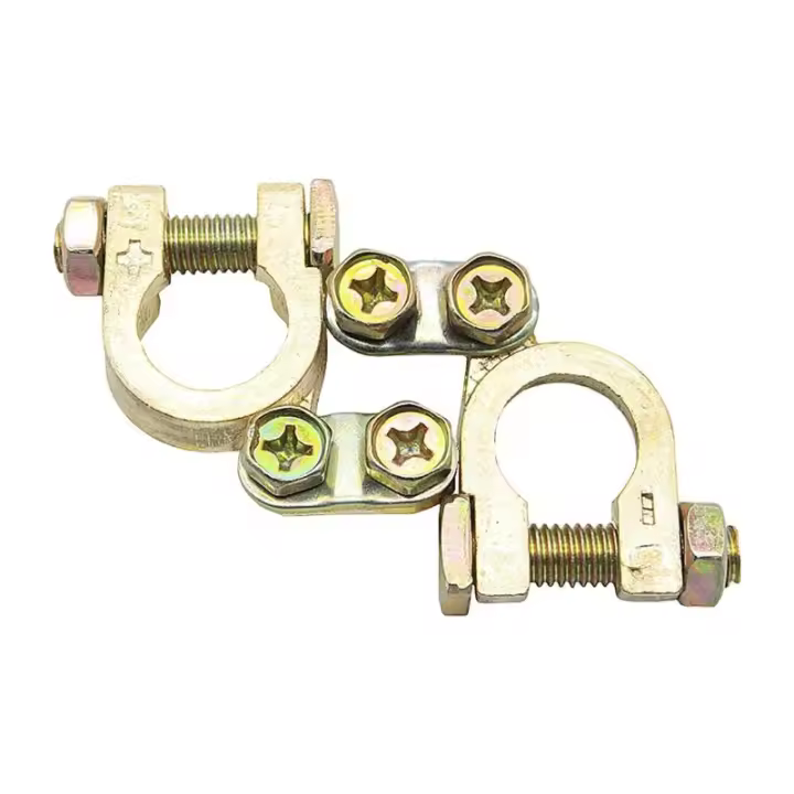 2 Piezas De Conectores De Terminales De Batería De Latón Para Coches Barco Universal RV Accesorios De Repuesto De Alta Calidad - 1