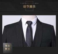 Traje Formal Para Hombre S-6XL Con Chaleco Y Pantalones Traje De Novia Elegante Para Trabajo Y Oficina En Color Sólido Talla Slim Material Poliéster Y Viscosa - details 12