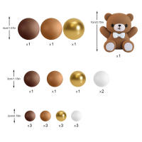 Toppers De Pasteles Para Baño De Rosas Rosa Decoración De Fiesta De Baño De Rosas Para Bebés Niño Y Niña Adornos De Galleta De Dibujos Animados Y Colores Sólidos Para Fiestas De Bebés - details 11