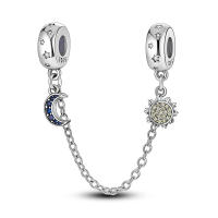Nueva Cadena De Seguridad De Mariposa Margarita Con Perla De Plata 925 Para Mujeres Joyería De Bricolaje DIY Regalo Charm - details 9