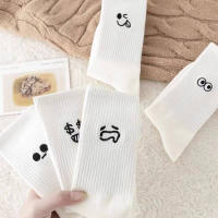 Calcetines De Invierno Para Mujer Absorbentes De Sudor Y Prevenen Olor Calcetines Blancos De Polyester Y Spandex Tipo Casual - details 7