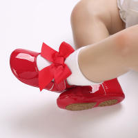 Zapatos De Princesa Para Bebé Niña En Lace Blanca Mocasines Con Lazo Y Borde Antideslizante De Goma Primera Calzado Para Caminar - details 144