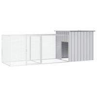 vidaXL Gallinero de acero galvanizado 300x91x100 cm jaula gallinero Color Gris,  Antracita, y mas - details 0