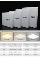 Lámpara De Techo LED Cuadrada Para Iluminación Del Dormitorio Luz Neutra Fría Y Cálida 48W 36W 24W 18W Lámpara De Techo Moderna Para Sala De Estar - details 12