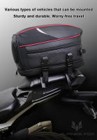Bolsa De Cola De Motocicleta Negra Impermeable Gran Capacidad Para Viaje Y Equipaje Trasero De Moto Material De Lona Oxford Y EVA - details 1