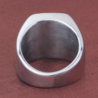 Anillo De Sello Grande En Forma Cuadrada Personalizable En Plata/Oro/Negro/Azul Para Hombres Anillo De Titánico Acero Joyería Clásica Para Fiesta - details 17