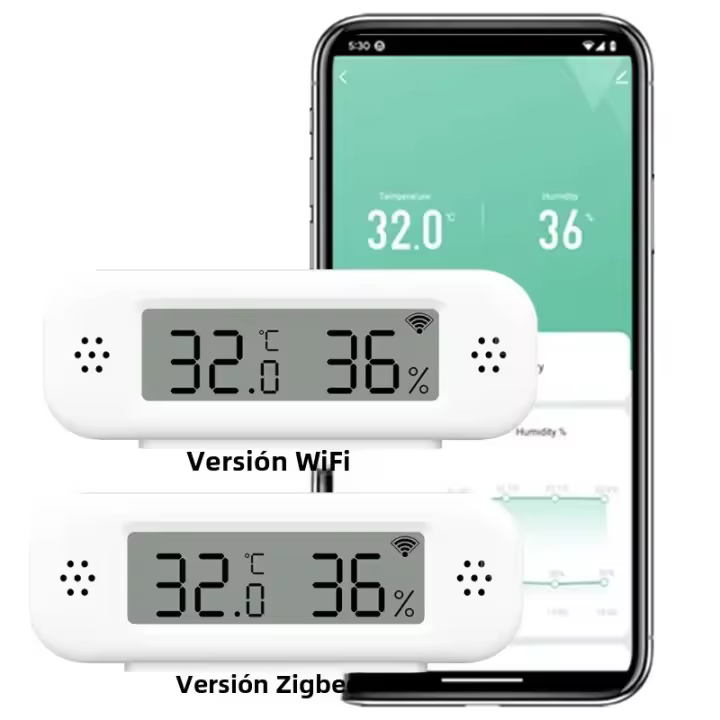 Termómetro Y Higrómetro Inteligente WiFi Mini Tuya Zigbee Para Casa Inteligente Compatible Con Google Home Yandex Alexa Control Remoto Por App - 1