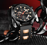 Reloj Deportivo De Lujo Para Hombre LIGE 2025 Reloj De Cuarzo Impermeable Con Cronógrafo Y Fecha Correa De Silicona Moda Y Casual - details 15