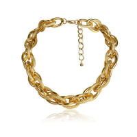 Collar Punk De Alta Calidad Con Cerradura Y Colgante Para Mujer Y Hombre Color Oro Cadena Gruesa Y Statement Estilo Steampunk - details 5