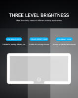 Espejo De Auto Con Pantalla Táctil LED HD Espejo De Maquillaje Con Ajuste De Tres Niveles Y Placa De Visera Dimmable - details 4