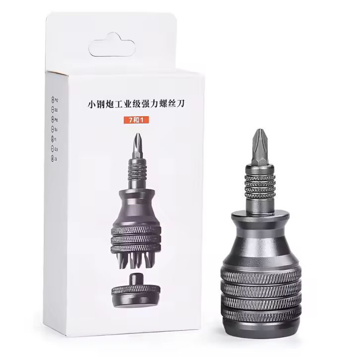 Kit De Destornilladores Mini Precision 7 En 1 Titanium 1/4 Pulgada Magnético Phillips Torx Herramienta De Reparación Doméstica - 1