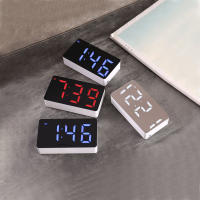 Reloj De Alarma Digital LED Espejo Pequeño Para Decoración De Habitación Moderno Con Luz Trasera Tablero De Control De Tiempo Accesorio Para Escritorio - details 0