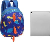 Mochila de dinosaurio para niños y niñas, mochila antipérdida con correa de seguridad de dibujos animados con riendas - details 4