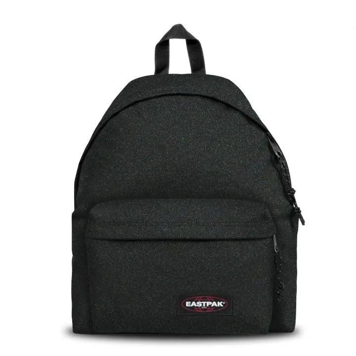 Mochila EASTPAK - Padded Pak´r - Color NEGRO con toques brillantes - 40 cm - 24 L - Ligera y funcional - Alta calidad - Original - EASTPAK - 1