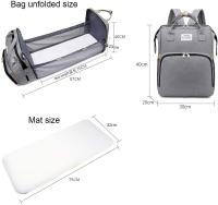 Bolsa para cambiar pañales de bebé, bolsa de pañales multifuncional, bolsa plegable portátil para cuna, bolsa para mamá, bolsa para madre y bebé - details 3