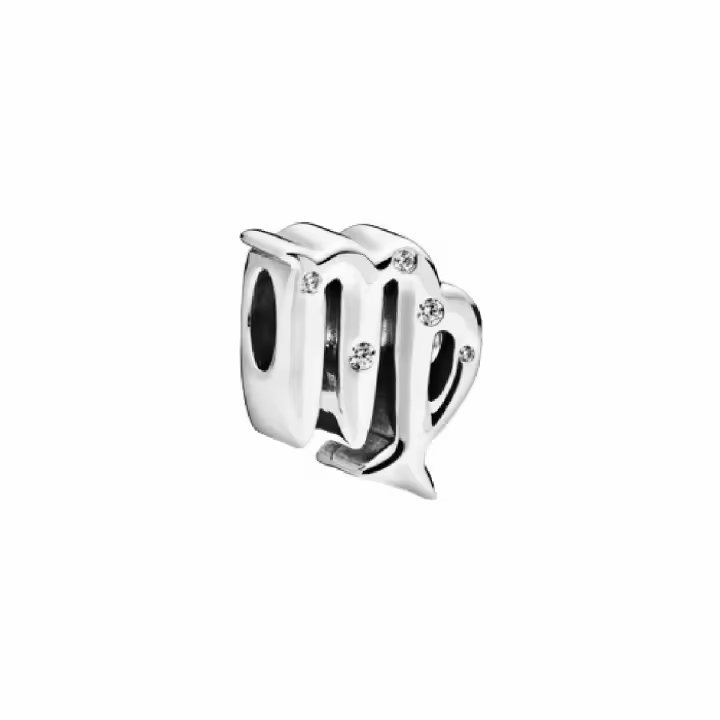 Charm Pandora Signo Zodiaco Virgo circonitas transparentes - 1
